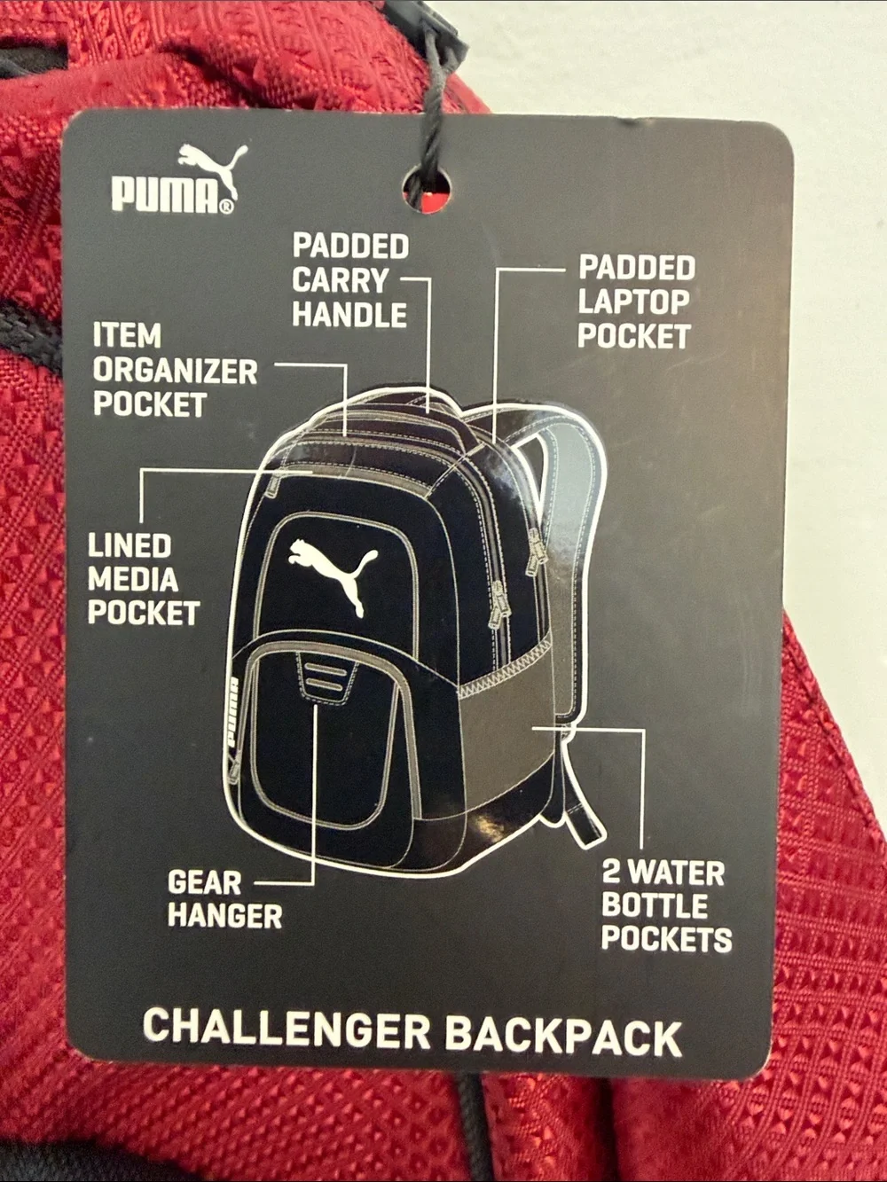 PUMA Red & Black Active Backpack